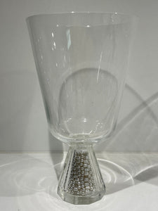 Set of 4 glass with short stem and pearl design
