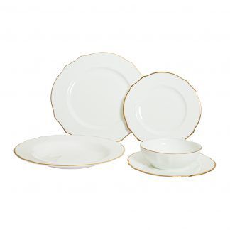 Gold scalloped china 20 piece china set