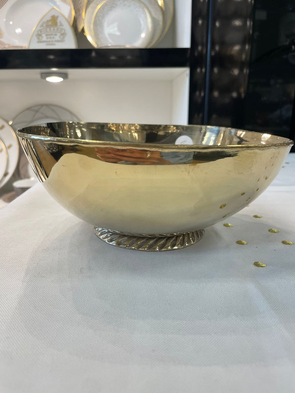 Gold painted aluminum salad bowl