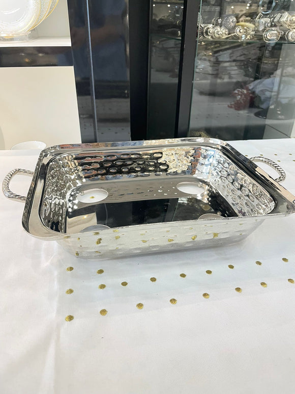 9x13 aluminum pan holder silver
