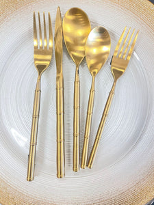 20 piece full gold bamboo matte set - #134