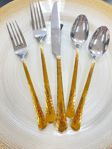 Nancy hammered gold 20 piece set