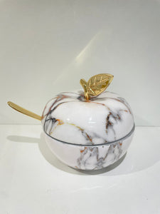 Marble gold honey dish #14