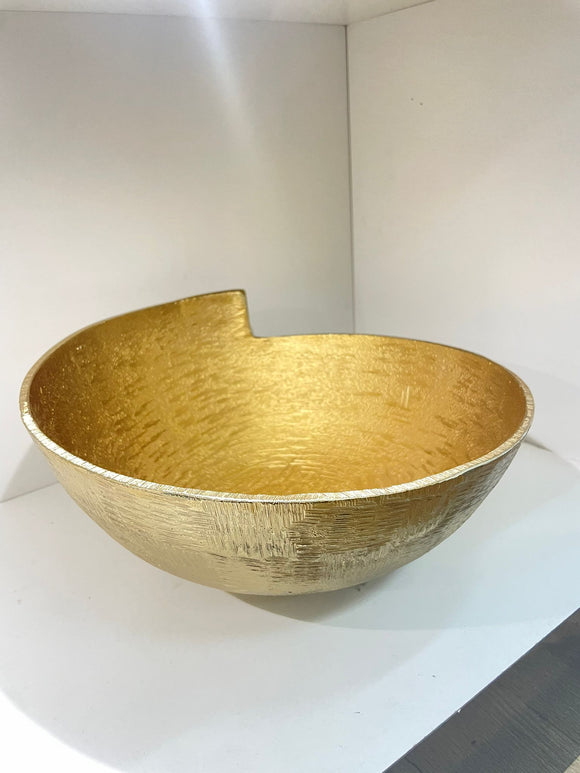 Gold metal modern salad bowl #8483