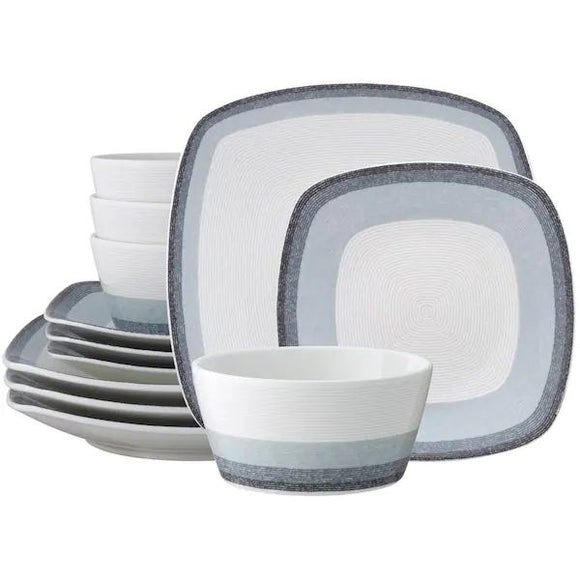 12 piece noritake colorscapes - ash square