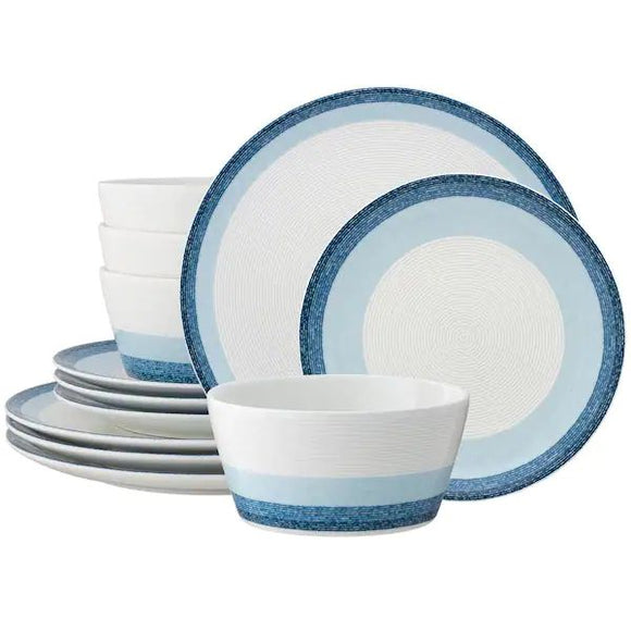 12 piece noritake colorscapes - blue round