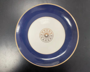 Set of 4 blue medallion salad plates