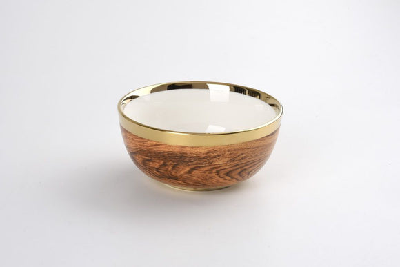 Medium wooden porcelain bowl - #83