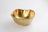 Medium matte gold salad bowl #13947