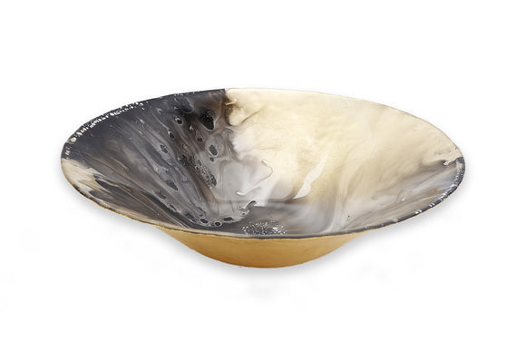 Black and gold marble Salad Bowl