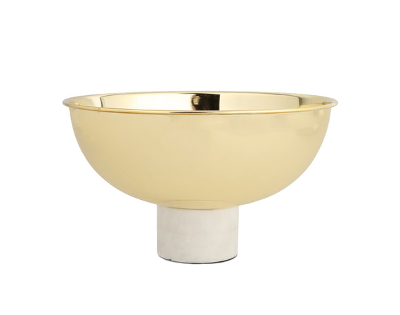 Gold Bowl on White Stone Base