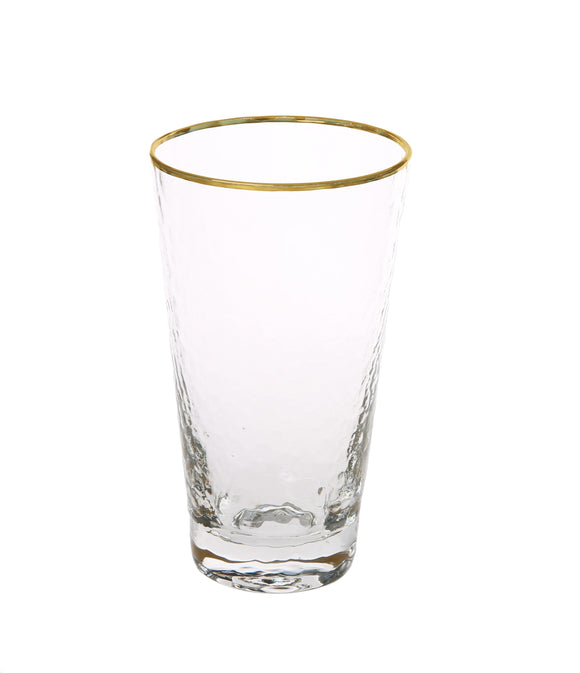 Set Of 6 Tumblers With Simple Gold Design