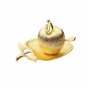 Small gold apple with gold plate #2
